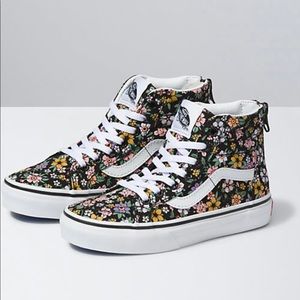 Vans Toddler Fun floral SK8-HI Zip -size 11.5